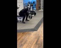 Guy lifts weight with head Part 1