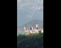 Collab IITW - Woman crop top poses on the yacht