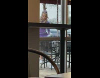 Collab IITW - Girl violet cheerleader outfit tiktok dance window