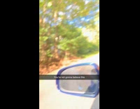 Chicken crosses the road seen by driver