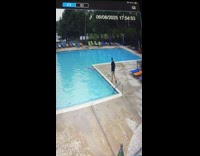 Collab Clips MPUGC - Lifeguard slips near pool half body gets dipped