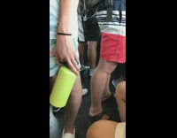 shoe taped to person foot 