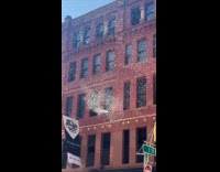 Submitter shows bubble show from apartment window