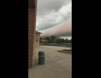Collab DailyDoseOfInternet - Large Rolling Wall Cloud in Sky Over Parking Lot 