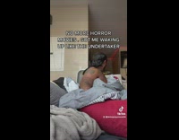 Guy wakes up in middle of the night 