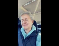 Collab BitchMP - Girl old lady filter singing dancing in car