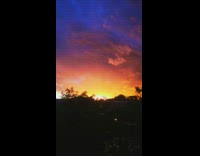 Violet and Orange Sunset sky view Part 1