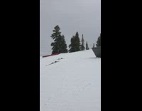 Guy jumps falls and loses skis fail 