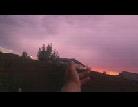 Man placed hand to the sky and lightning strikes