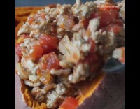 Turkey stuffed sweet potato