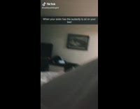 Collab VIBES - Guy kicks sister off bed 