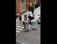 Collab WINY - Man photo shoot on street with fire truck