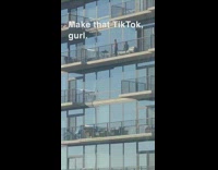 Woman tiktok dance video balcony building