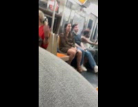 Man brings out pet lizard on subway