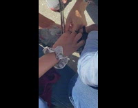 People cut string that tied two pigeons together