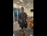 Poncho guy chugs jose cuervo tequila liquor 