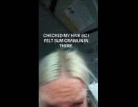Collab ClipsIG - Woman saw insect crawl on her hair