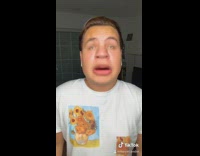 White shirt guy fake black mustache filter 