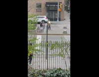 grey beanie lady argues strangers street 