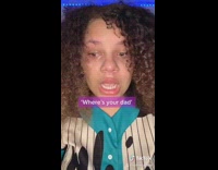 Girl lip syncs cries wheres your dad 