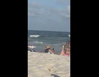 Woman chubby bikini photo shoot beach