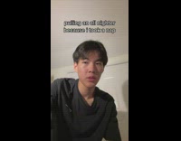 Guy taking nap all nighter 