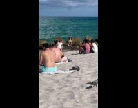 Collab IITW - Woman bikini poses at the beach rocks