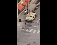 Man green shirt photo shoot military truck