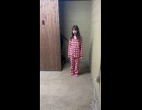 Family surprising daughter with drum set 