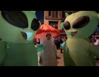 Girls dance mushroom and alien inflatable costume