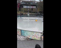 Ice melts in ice rink in Texas 