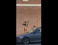 White visor hat girl grey leotard bodysuit 