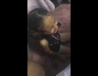 Little girl cries on floor after being scared