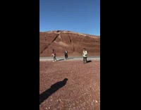 Girls run away road car desert prank