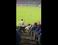 Collab VIBES - Man throws can on the baseball field