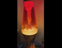 Time lapse of orange lava lamp