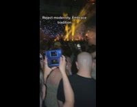 Girl recording concert on nintendo ds 