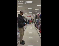 Guy hits a ball into target ceiling