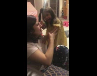 Yellow dress little girl hits pretend cry 