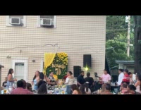 Spanish neighbor celebrating grandmas birthday