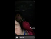 Girl driving hits rock gets flat tire 