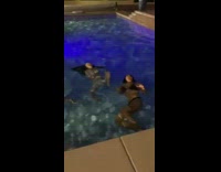 Collab BitchMP - Friends in pool fishies playing dead