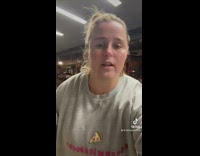 Girl gets free huge bag of popcorn from movies 