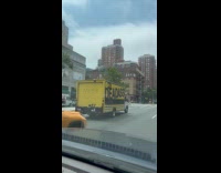 Man reacts at truck painted with deadass