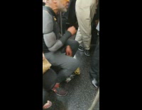 Collab Subway Creatures - Man talks to himself about racism on the subway 