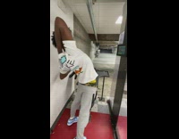 Bullet shell at gun range bounces off wall and goes into guys shirt