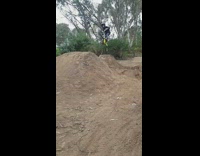 Kid Rides Mountain Bike on Trail Obstacle Part 1 