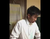 Guy brushing teeth pretends to drink Listerine spills