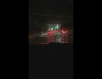 Guy driving complains about the city flooding 