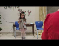 Little girl confused face reaction on Santa Claus